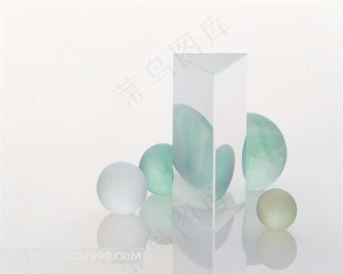 水晶球透明三角柱水晶三角柱