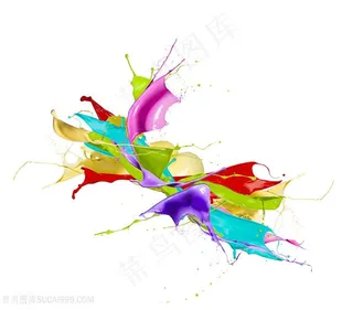 创意多彩油漆喷溅效果