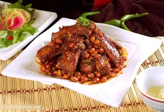 叫花排骨中华美食摄影图