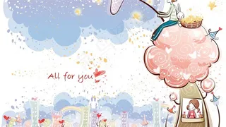 浪漫卡通漫画情侣精美桌面壁纸素材