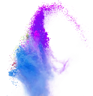 喷溅五彩缤纷搭配透明素材