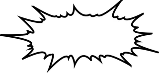 黑边爆炸对话框简笔