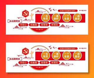 一名党员一面旗帜一个支部党建文化墙
