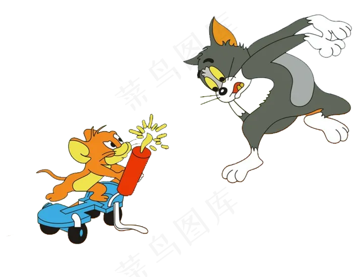 彩色动漫猫和老鼠图片