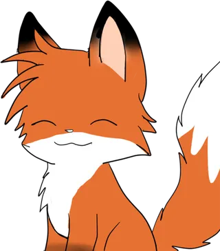 橘色小狐狸素材卡通简笔