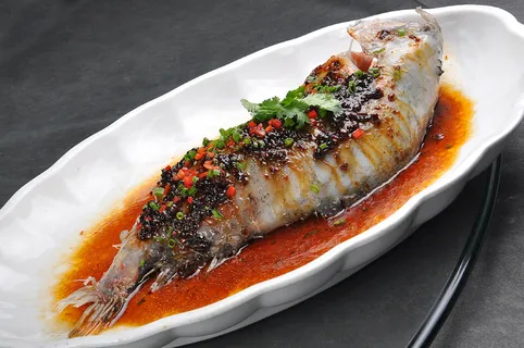 青椒豆豉蒸海参斑128半条 青椒豆豉蒸海参斑128半条