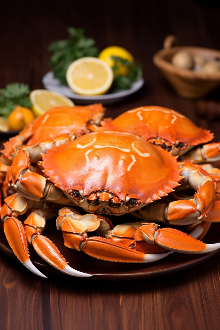 螃蟹秋季美食摄影图 (2688x4032)