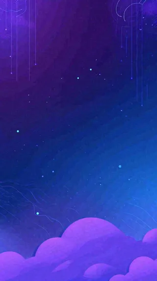 蓝紫色渐变星空科幻简约背景