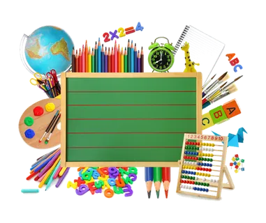 珠算地球仪卡通简笔少儿兴趣班素材