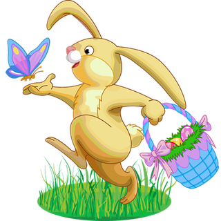 兔子拎篮子兔年