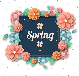 春季卡通素材标题谷雨