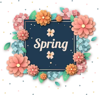 春季卡通素材标题谷雨