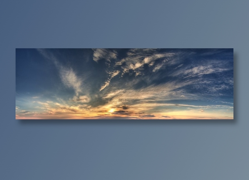 蓝天晚霞风景