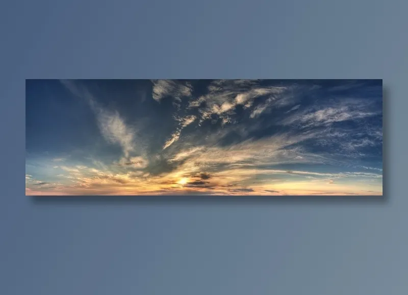 蓝天晚霞风景