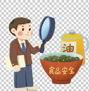 食品安全卡通粮油食品安全无小事
