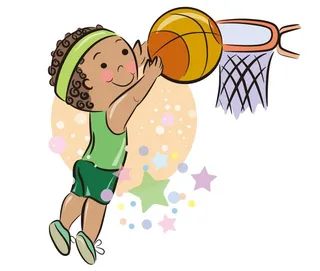 矢量卡通篮球运动员