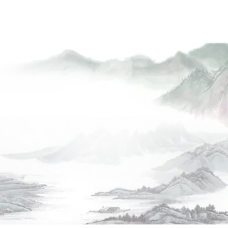 山水画素材中国风水墨画素材元素中国画