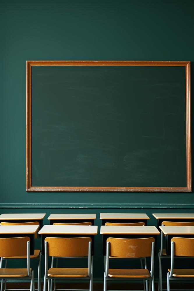 桌椅黑板学生教师简约背景