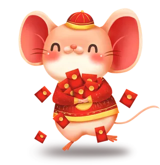 卡通红包老鼠