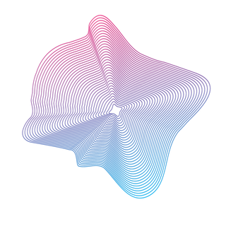 蓝紫色花纹渐变线条科技电商免抠png