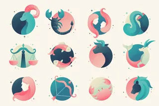 渐变生肖标志集合高级矢量