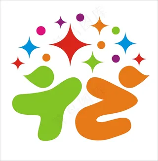 抽象风TZ字母图形