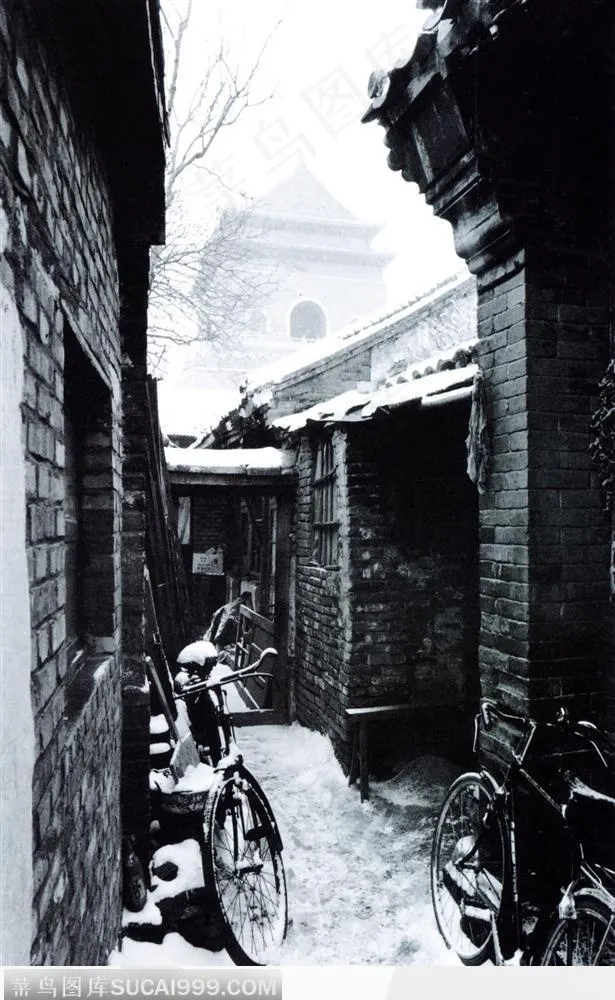 北京印象-悠长的胡同街道