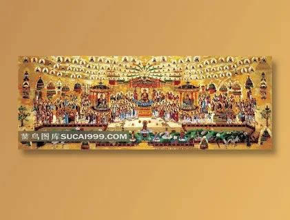 极乐世界绘画图片 极乐世界绘画图片