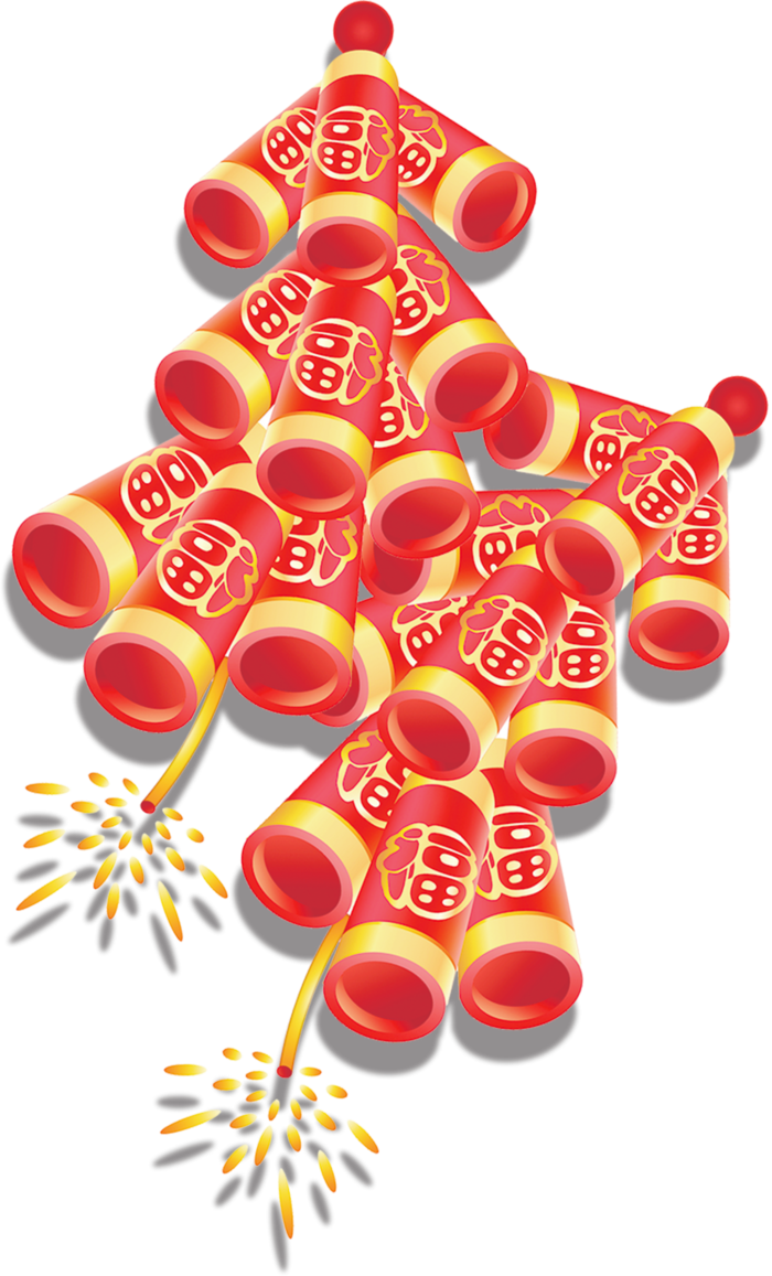 红色烟花爆竹免扣素材