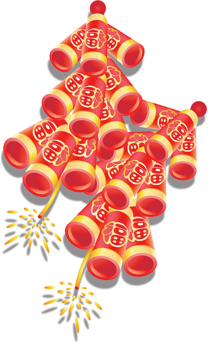 红色烟花爆竹免扣素材