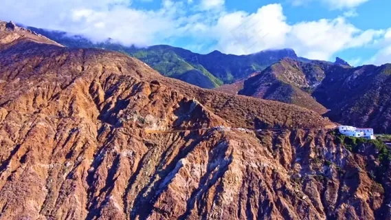 山, 岩石, 悬崖, 支撑, 海岸, 丘陵, 岛, 夏天