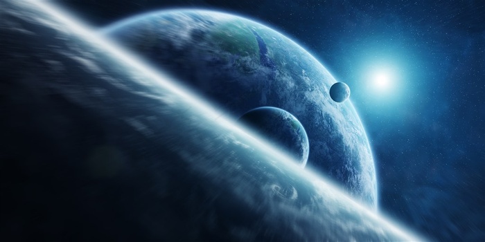 蓝色科幻太空高清图片