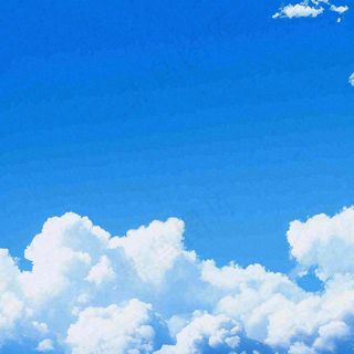 蓝色天空白云简约摄影图