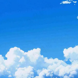 蓝色天空白云简约摄影图