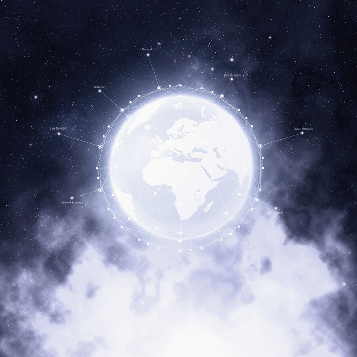 星球太空美丽风景psd模版下载