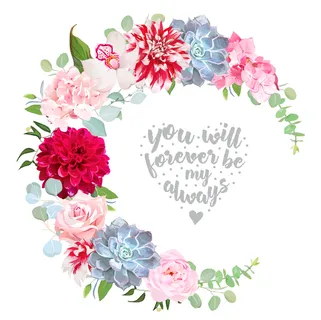 鲜花环鲜花装饰大红粉色装饰画 鲜花环鲜花装饰大红粉色装饰画