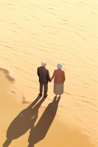 老人复古背影背景