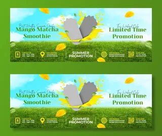 广告夏天饮料果汁横幅