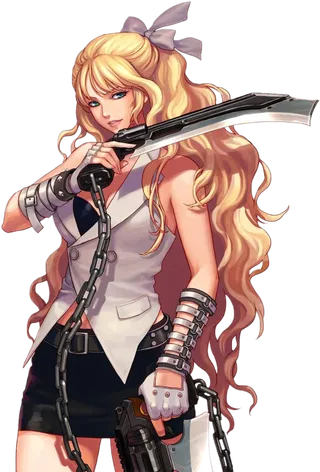 刀具女孩素材人物卡通简笔