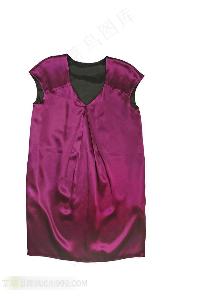 紫红色短袖素材