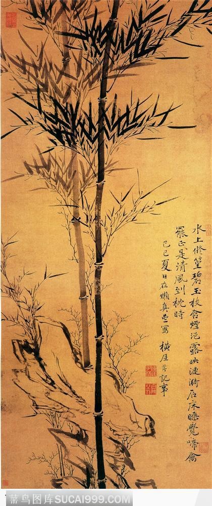 花鸟篇-《墨竹》题画