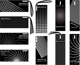 免抠黑白纹样标签