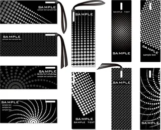 免抠黑白纹样标签