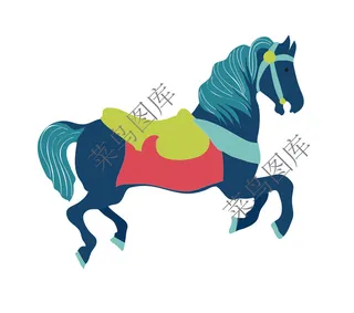 小马奔腾矢量图