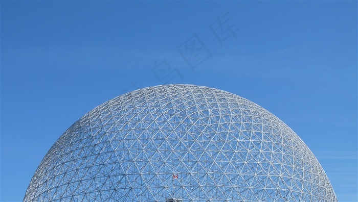 城市球状钢铁网建筑素材