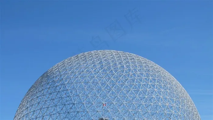 城市球状钢铁网建筑素材