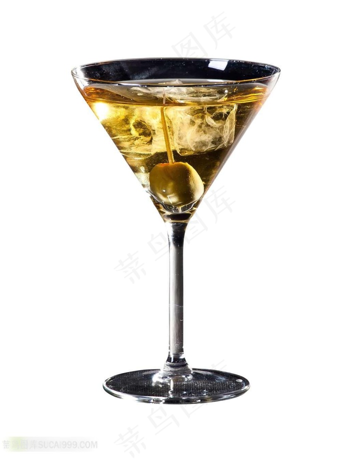 马提尼鸡尾酒图片白色背景