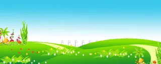 小清新草地鲜花背景