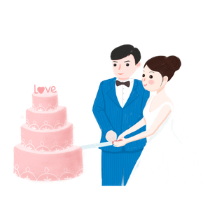 婚纱卡通人物婚礼白纱结婚婚纱摄影手绘