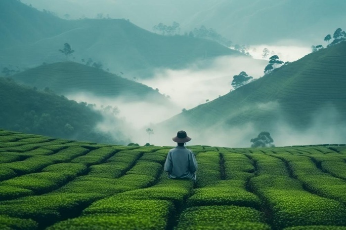 茶园自然风光山川背景(1344x896)